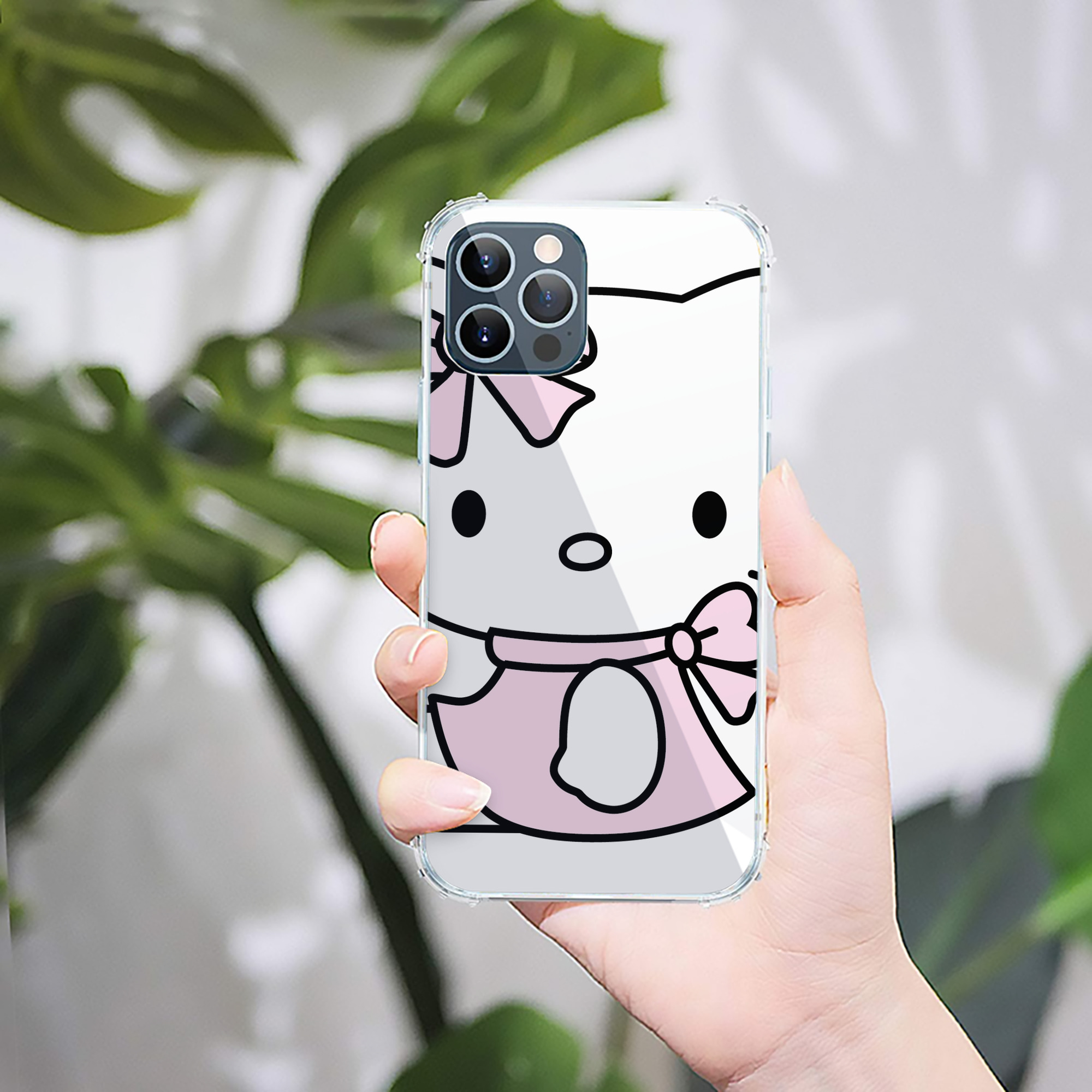 （画像用） Hello Kitty ハローキティ 【iPhone 12シリーズ対応】透明スマホケース（クリアソフトケース）